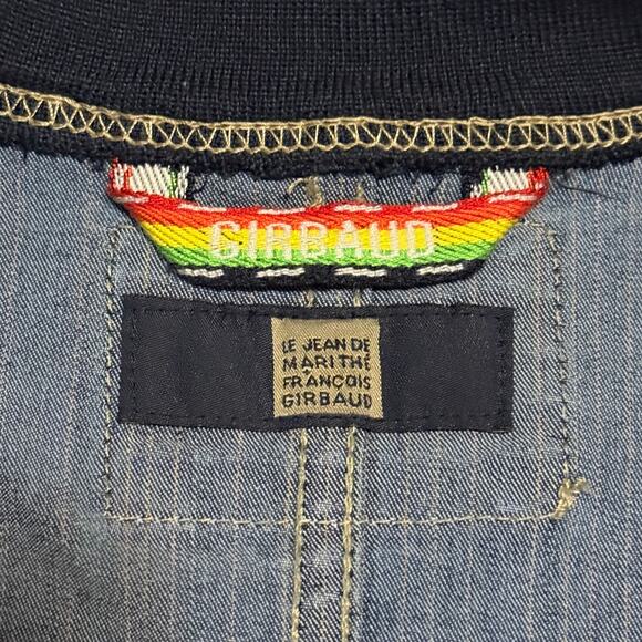 Vintage Marithe Francois Girbaud Womens Rainbow Denim Jacket Size Large 90s - Picture 6 of 10